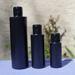 Butelka 100 ml z zakrętką flip-top, HDPE czarna