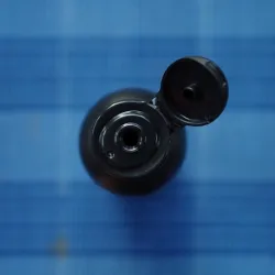 Butelka 150 ml z matową zakrętką flip-top, HDPE czarna