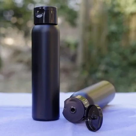 Butelka 150 ml z zakrętką flip-top OSLO, HDPE czarna