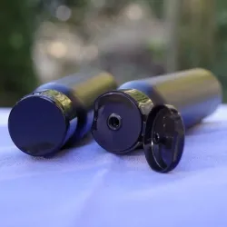 Butelka 150 ml z zakrętką flip-top OSLO, HDPE czarna