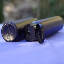 Butelka 150 ml z zakrętką flip-top OSLO, HDPE czarna