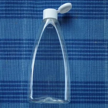 Butelka 250 ml PET z białą nakrętką flip-top Zw, owalna