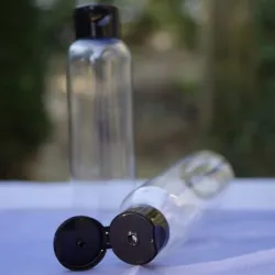 Butelka 250 ml PET z czarną zakrętką flip-top OSLO