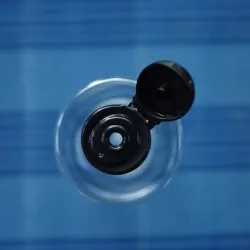 Butelka 250 ml PET z czarną zakrętką matową flip-top