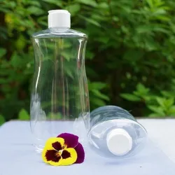 Butelka 500 ml PET przeźroczysta z białą zakrętką flip-top