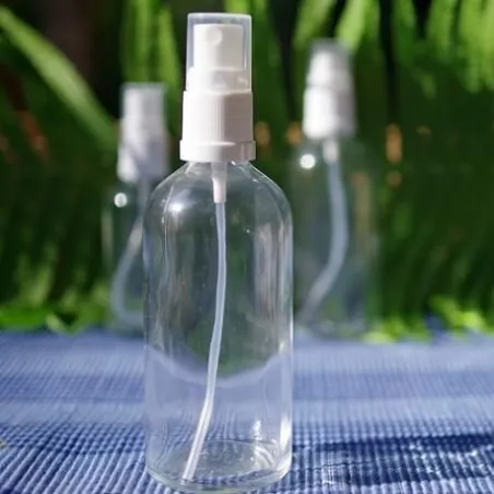 Butelka szklana bezb. z atomizerem białym 100 ml