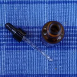 Butelka szklana z pipetą szklaną (al) 30 ml brązowa