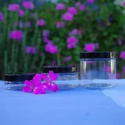 Słoik PET 100 ml, nakrętka czarna