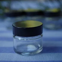 Słoik szklany  15 ml bezbarwny, nakrętka czarna