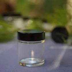Słoik szklany  30 ml bezbarwny, nakrętka czarna