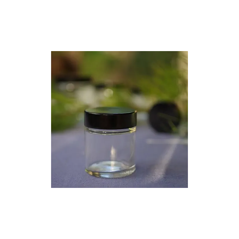 Słoik szklany  30 ml bezbarwny, nakrętka czarna
