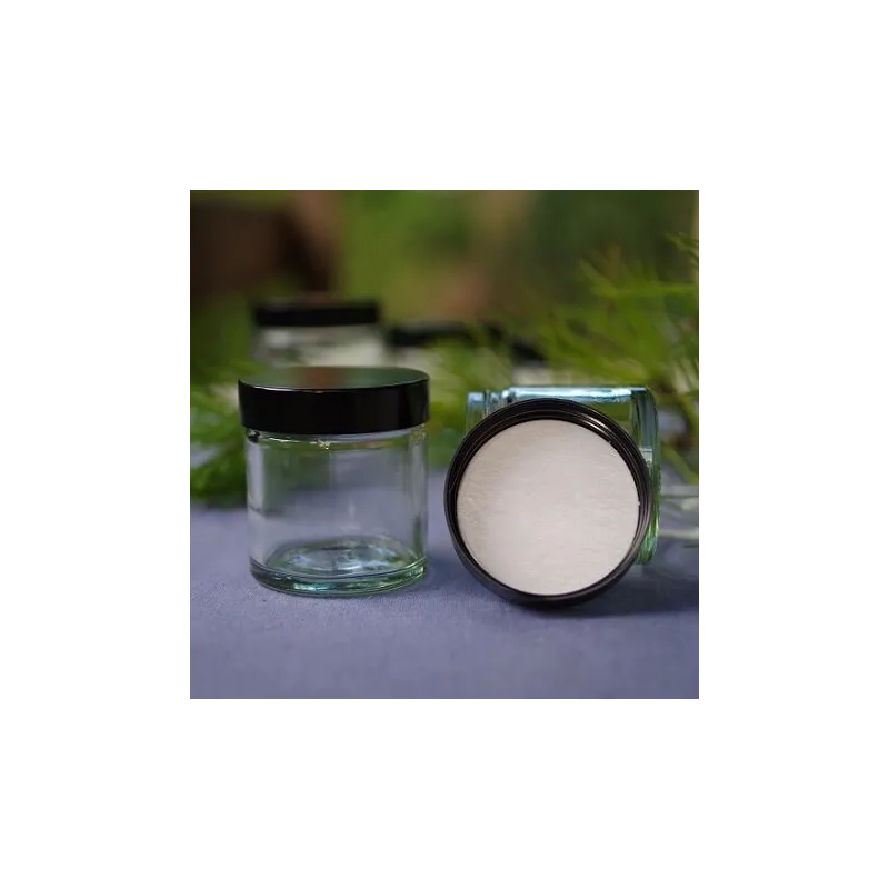 Słoik szklany  60 ml bezbarwny, nakrętka czarna