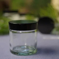 Słoik szklany  60 ml bezbarwny, nakrętka czarna