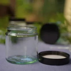 Słoik szklany 120 ml bezbarwny, nakrętka czarna