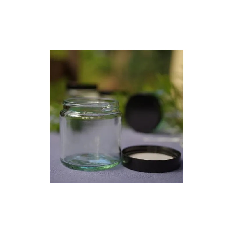 Słoik szklany 120 ml bezbarwny, nakrętka czarna