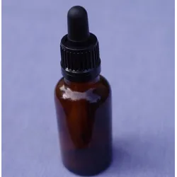 Butelka szklana z pipetą szklaną (cz) 30 ml brązowa (P)