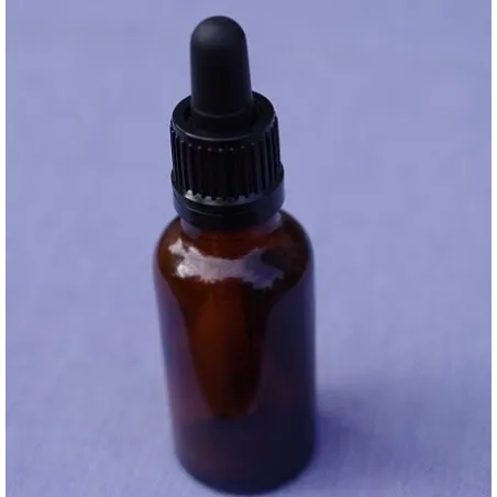 Butelka szklana z pipetą szklaną (cz) 30 ml brązowa (P)